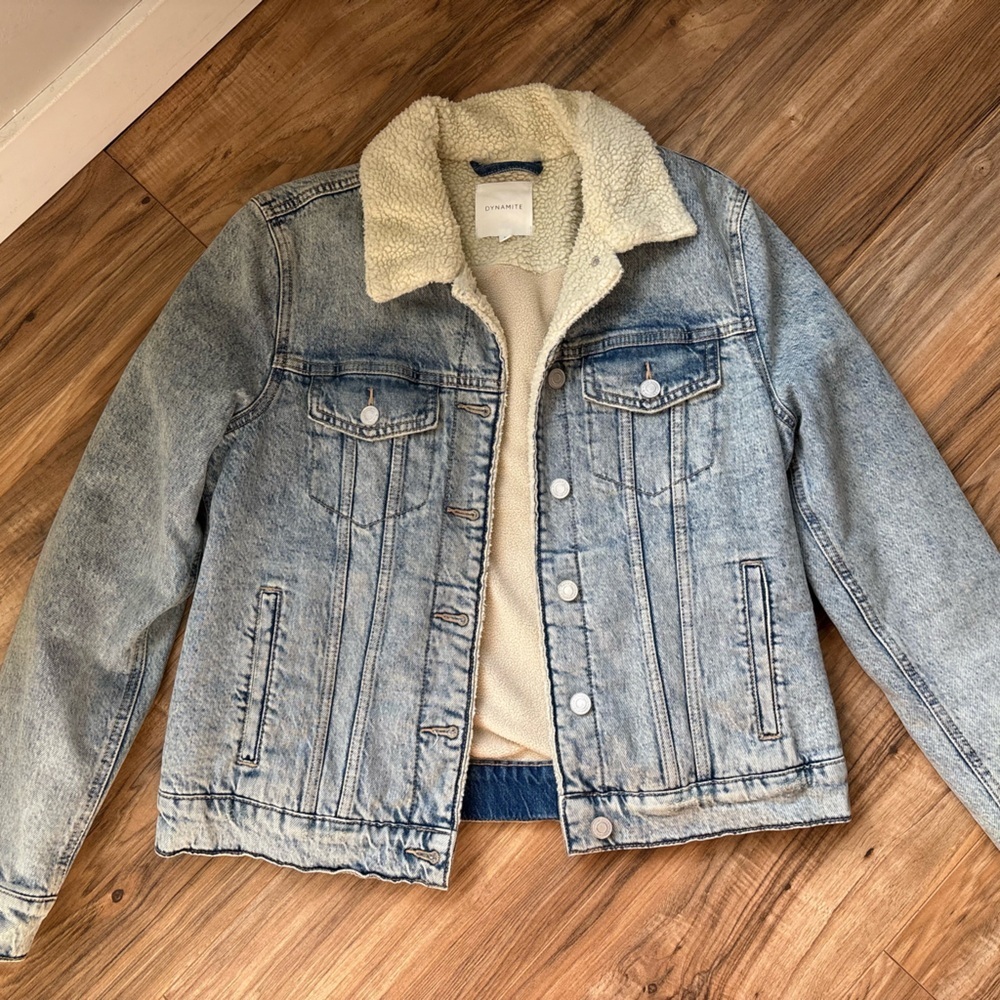 Dynamite Sherpa Lined Denim Jacket - Picture 5 of 8